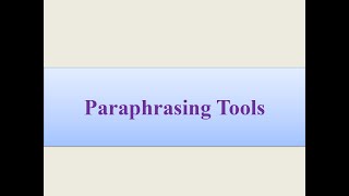 Paraphrasing Tools !! How to Remove Plagiarism !!Article Rewriting Tools