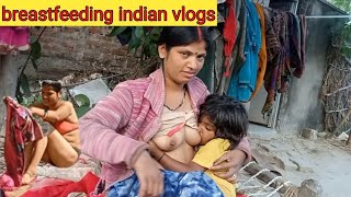 Indian breastfeeding | breastfeeding milking | village life india|couple vlog #dailyvlog #couplevlog