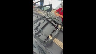 Molding the tint to the back glass! This step helps create a smooth, flawless finish #shorts