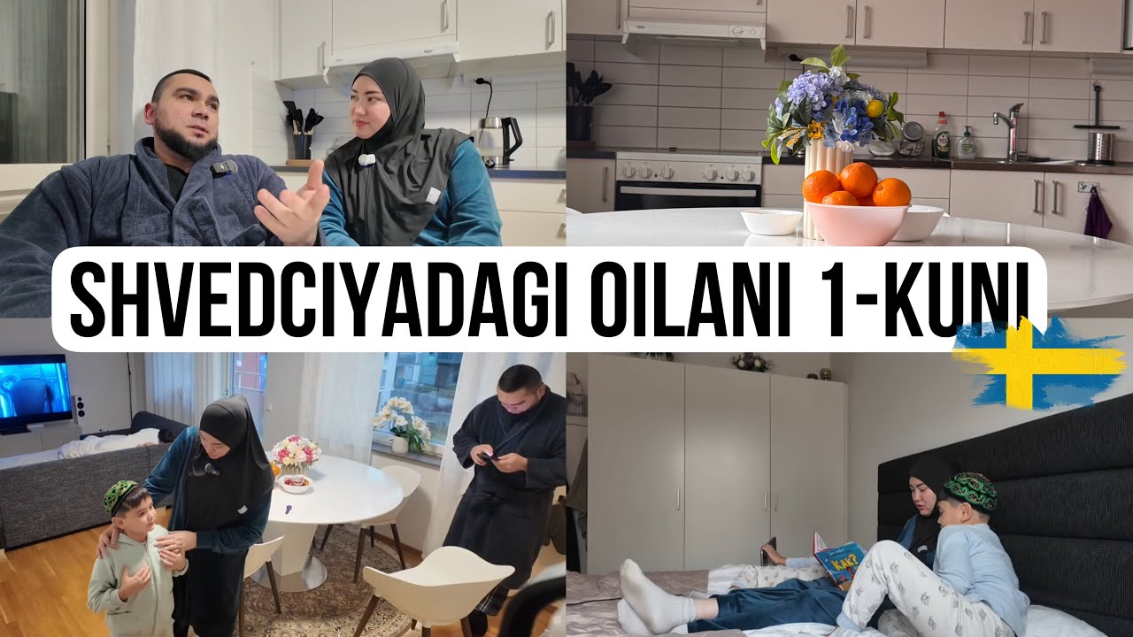 BIZANI SHVEDCIYADAGI OILAMIZDAN 1-KUN🤍 VLOG AISHA ALIEVA