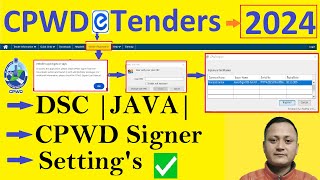 CPWD DSC, JAVA, em-Signer Settings for beginners | CPWD Latest Update 2024 #dsc #java #cpwdemsigner