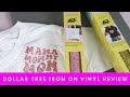 Cricut Dollar Tree Iron On Vinyl Review | Crafters Square Dollar Tree Iron On Vinyl