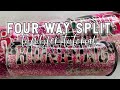 Four way split vinyl and glitter tumbler tutorial