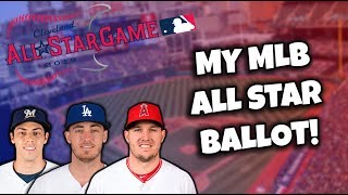 MY 2019 MLB ALL STAR GAME STARTERS BALLOT!