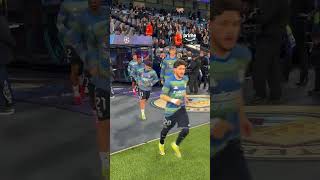 REAL MADRID warm up at Man Citys Stadium 🏟️