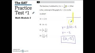SAT Practice Test #1 Math Module 2 Problem #8