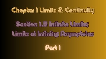 Infinite Limits; Limits at Infinity; Asymptotes - Part 1 | AP Calculus Lesson
