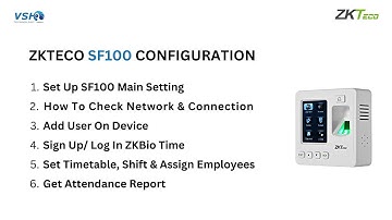 ZKTeco SF100 Fingerprint Access Control System & Time Attendance ZKBIO TIME
