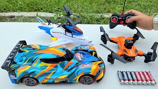 RC RACING CAR REMOTE CONTROL,RC HELICOPTER,RC PLANE AND FLYING DRONE RADIO CONTROL UNBOXING TEST