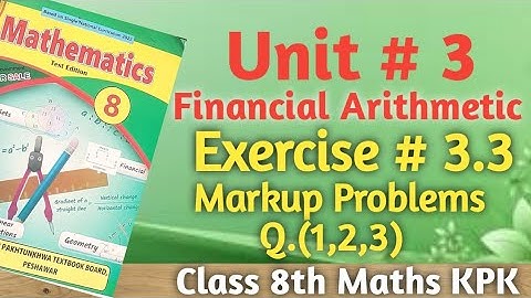 Exercise 3.3 Q.1(all parts),2,3|| Class 8th Maths kpk.