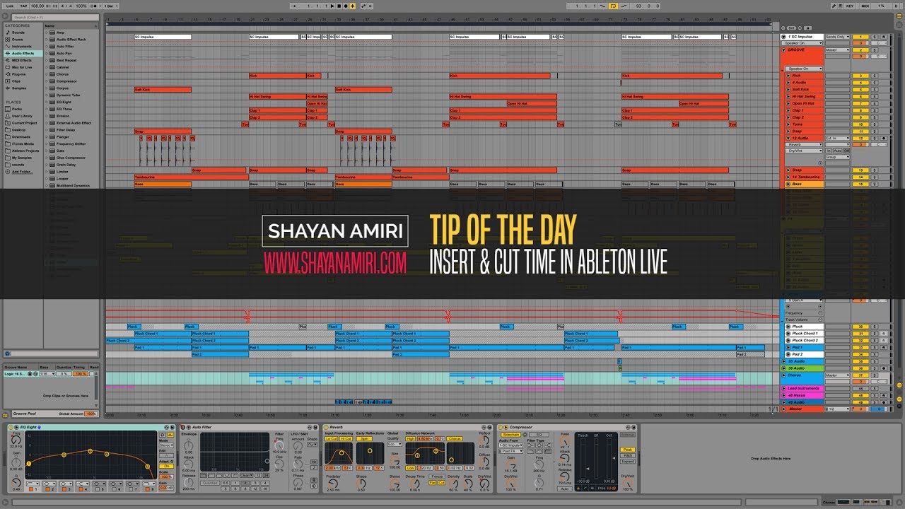 Ableton Live Quick Tip: Insert & Cut Time - YouTube