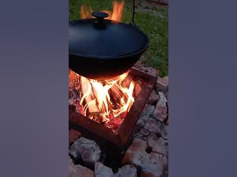 казан, костер, огонь, лето - YouTube