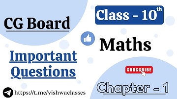 Class 10 Maths | Chapter 1 | Polynomials | Important Questions | English Medium CG Board SAGES SCERT