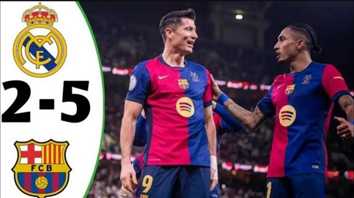 ملخص مباراة برشلونة وريال مدريد (5-2) نهائي كأس السوبر الاسباني