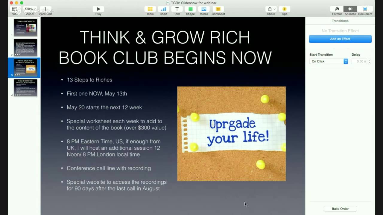 hangouts on air alternative Think & Grow Rich Webinar