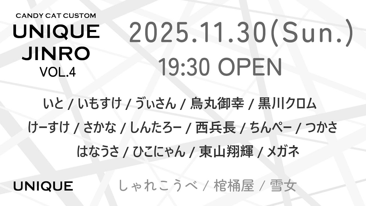 飴猫主催CCユニーク人狼#4：けーすけ視点