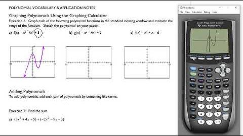 Polynomial Expressions and Functions Part 5 of 7