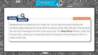 Ch 8 | Computer | Class 2 | Notepad | For children Net Worth