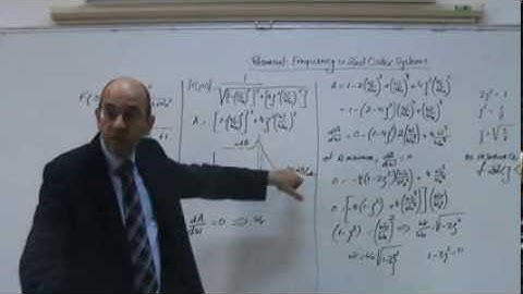 Frequency Response Methods, Part XII: Deriving the Formula for the Resonant Frequency, 23/1/2014