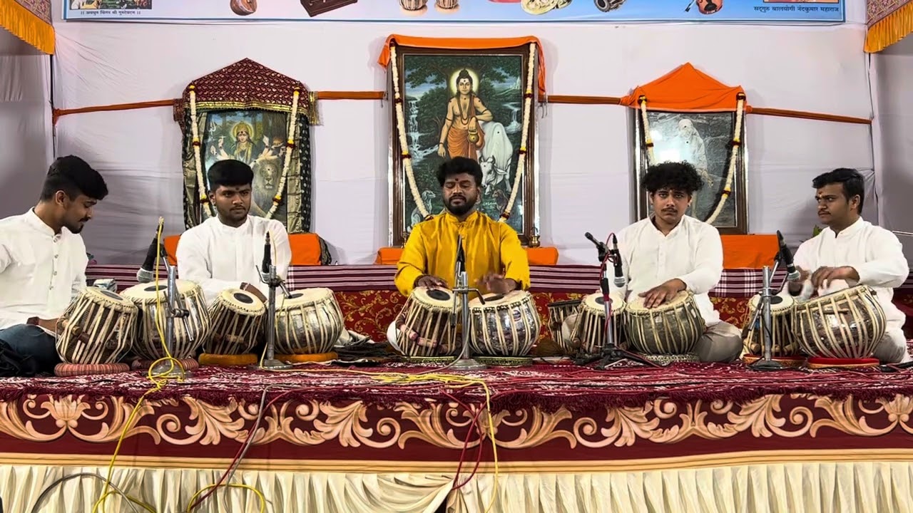 Shri.Pandurang Pawar & students tabla solo at Sangli Datta Mandir