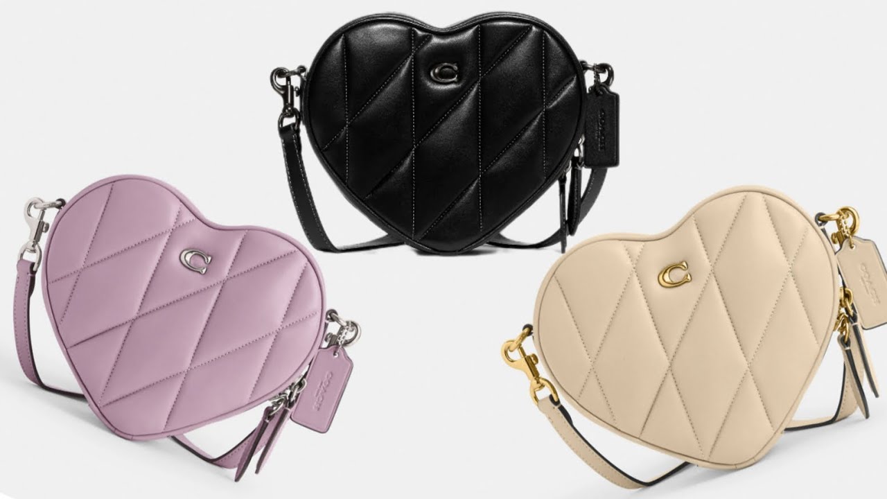 COMPARING THE ICONIC KATE SPADE AND COACH HEART CROSSBODY BAGS! Try On,  What Fits Inside and Review! 