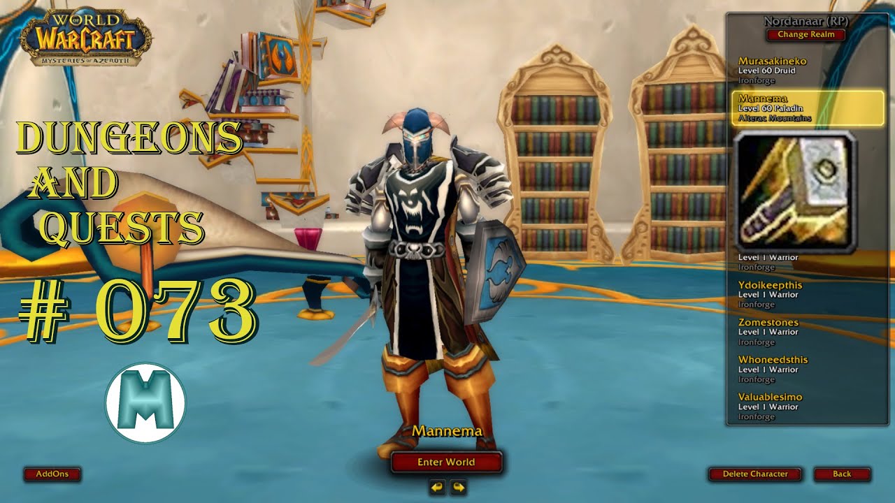 Turtle WoW [073] Paladin Tank doing some Dungeons and Quests