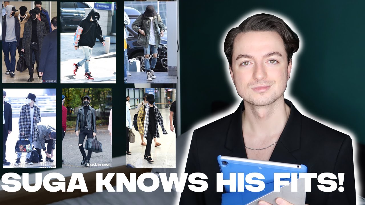 FASHION EXPERT REVIEWS: BTS Airport Outfits - Suga - YouTube