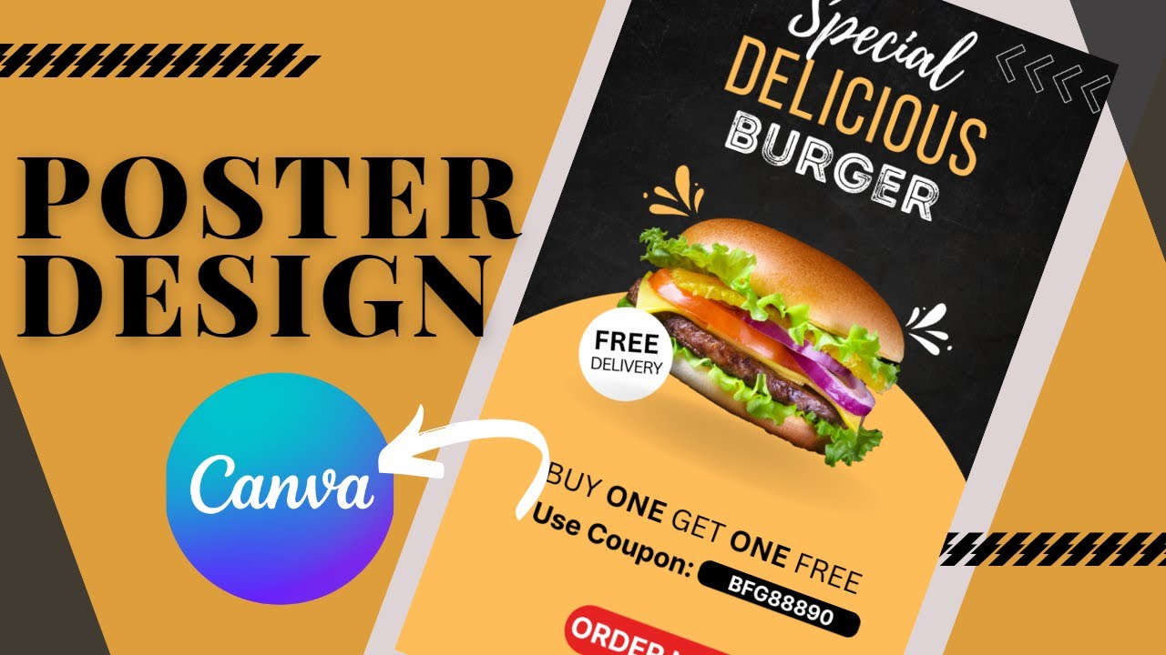 How to design a Poster 2023 | Design a catchy Food poster in Canva ...