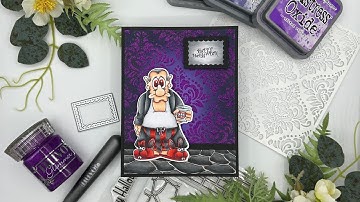 Creating an Easy Scene Card Using Stencil and Background Stamp