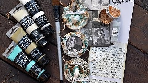 Mixedmedia Mini Frames- Texture and Impasto Paints with Finnabair Products