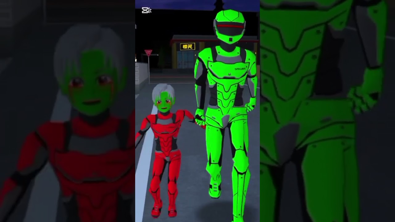 Police vs Alien in Sakura 🧞‍♀️ 