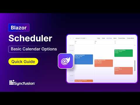 Blazor Scheduler: Basic Calendar Options Feature Walkthrough