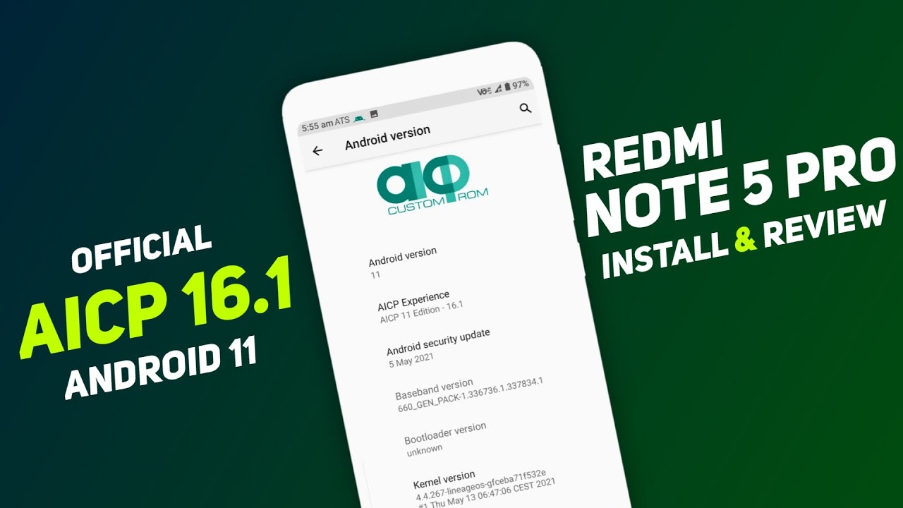 AICP 16.1 Official Rom For Redmi Note 5 Pro | Android 11 | Smooth UI |  Install & Full Review - YouTube