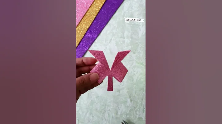 Cute bow with glitter foam sheet | DIY BOW TUTORIAL | Foam sheet craft idea