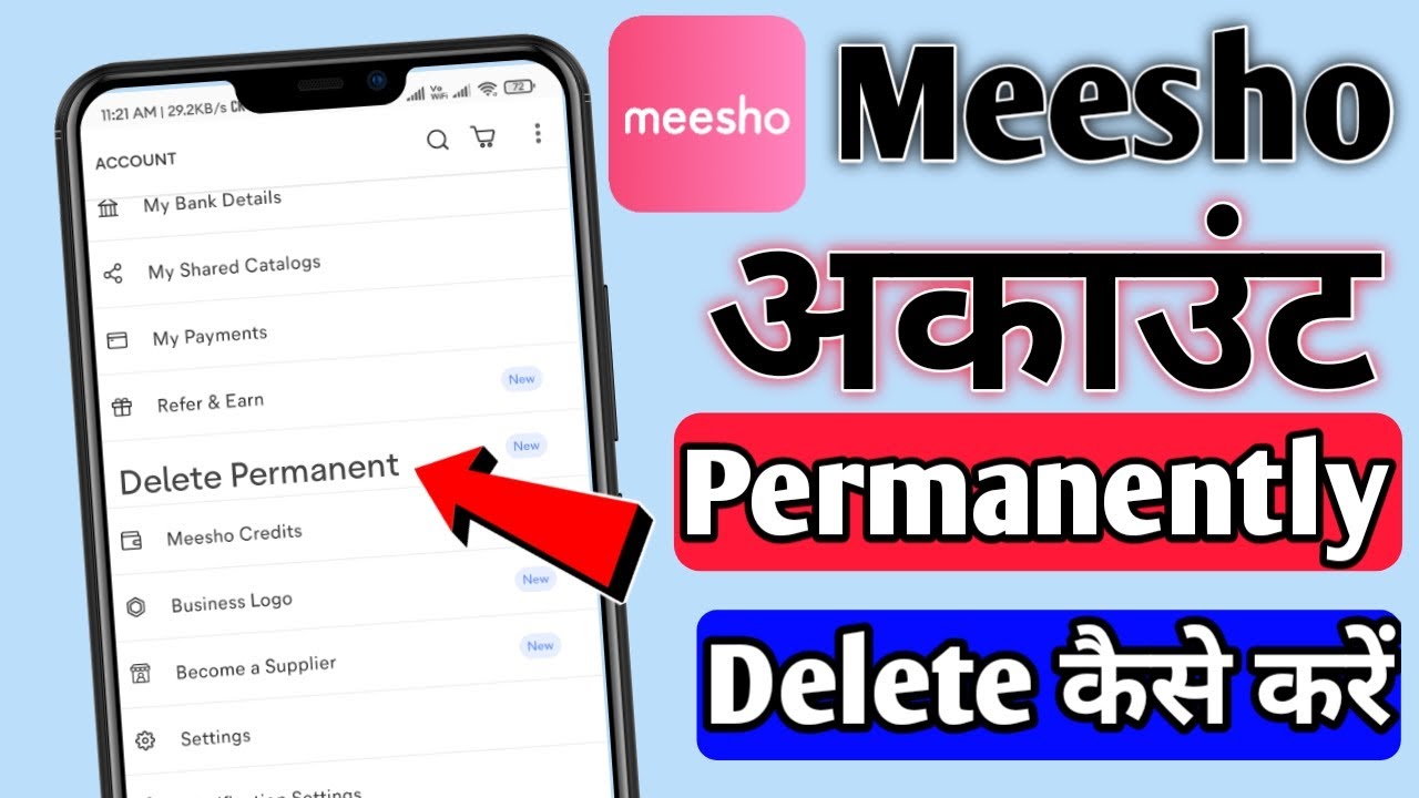 How To Delete Meesho Account Permanatly Meesho account Permanatly delete kaise kare YouTube