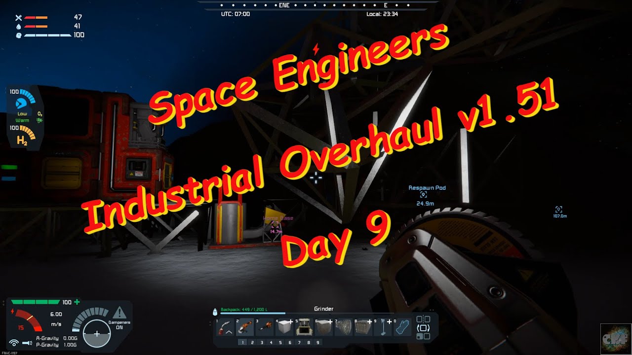 Space Engineers – Season 1 – Day # 9 – Industrial Overhaul – Oops…Run ...