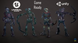 PREVIEW 3D CHARACTER - GAME READY MODEL - UNREAL ENGINE - Skeleton Archer