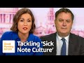 Susanna questions mel stride on plans to curb sick note culture