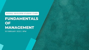 Fundamentals of Management | GDSC PDEU