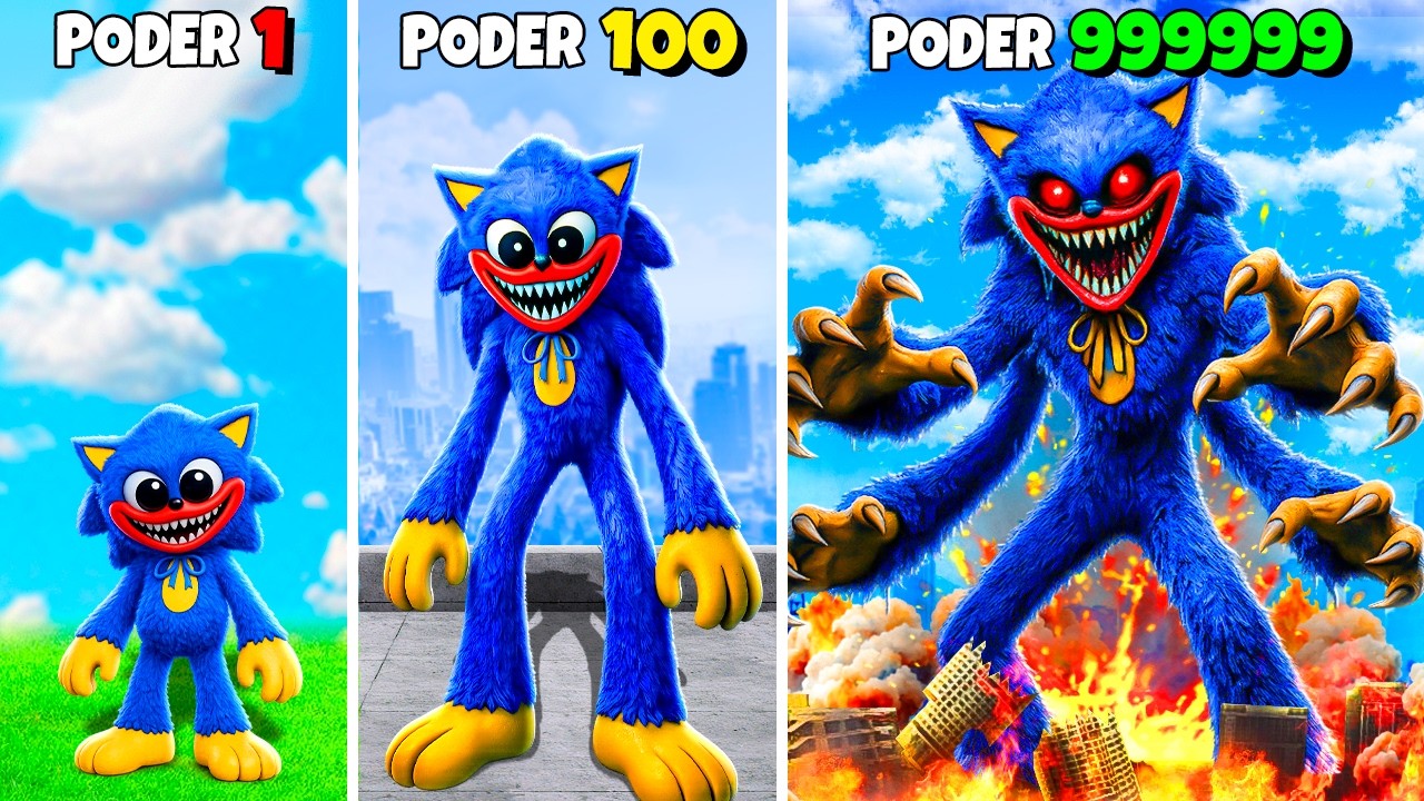 Mejorando a HUGGY SONIC en GTA 5 !! (Sonic Movie mod)