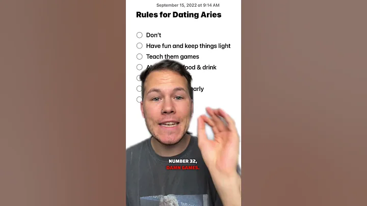 Rules for Dating an Aries #shorts - DayDayNews