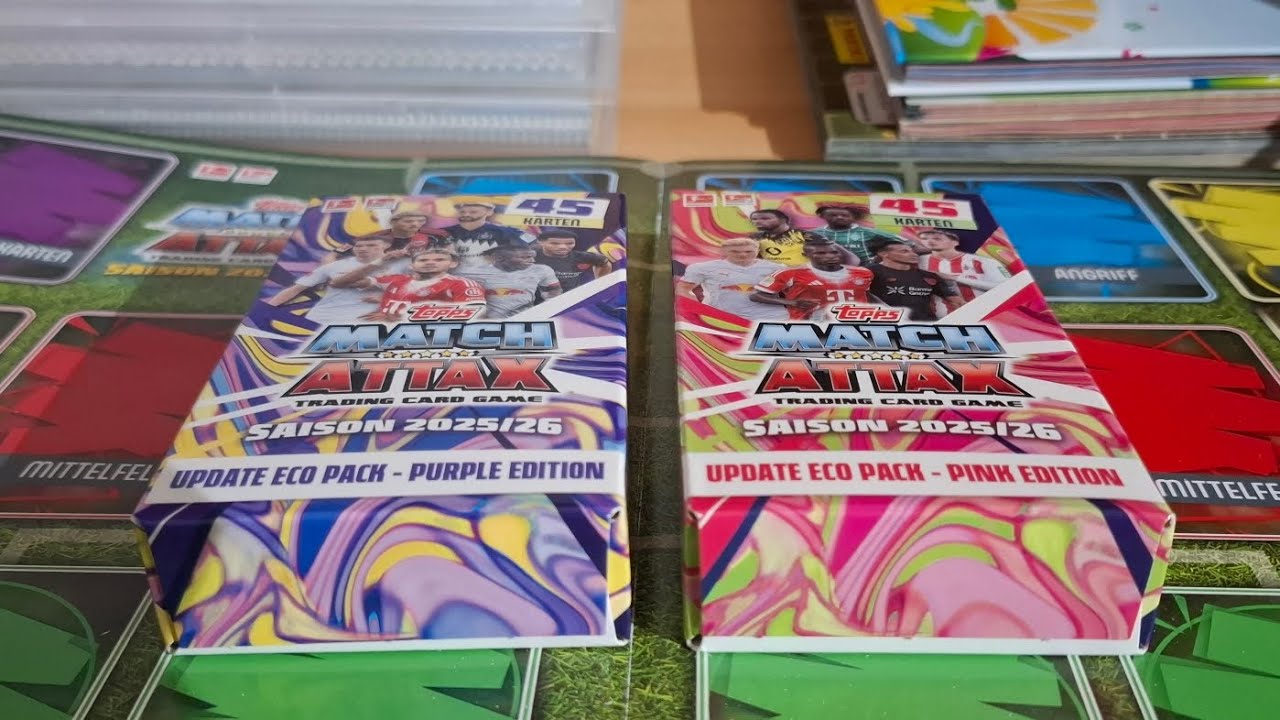 Match Attax Bundesliga 25/26 Update Eco Pack Purple Edition und Pink Edition Unboxing 
