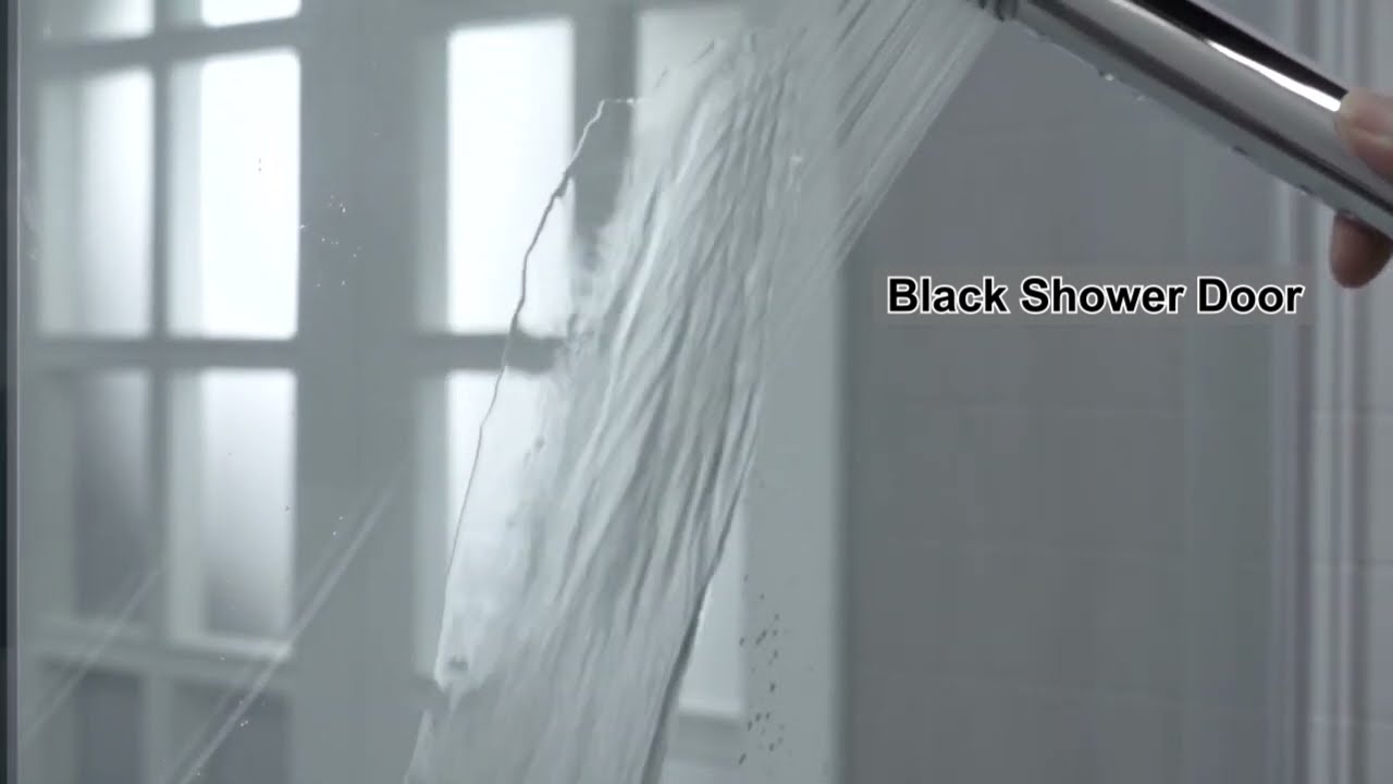WOODBRIDGE Black Sliding Shower Door MBSDC6076MBL YouTube