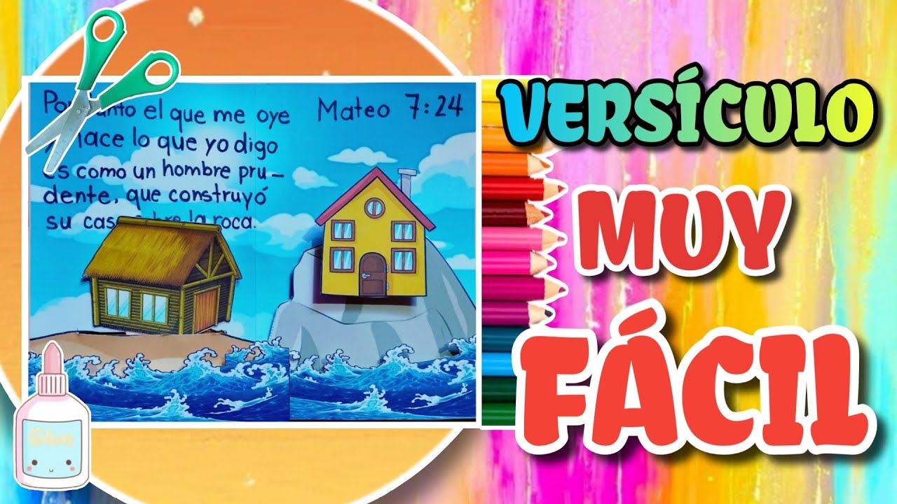 MANUALIDAD LA CASA SOBRE LA ROCA 🏠➡️🪨