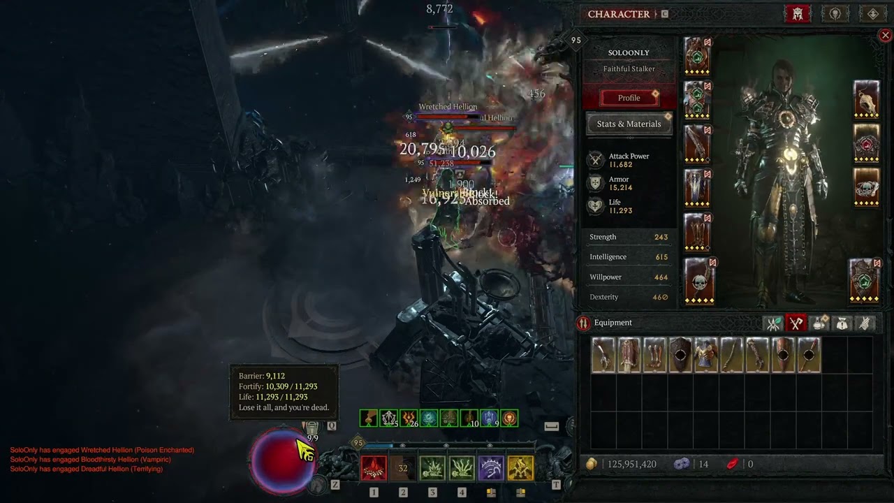 Diablo 4 season 3 hc ssf thorns necro t41 vault afk