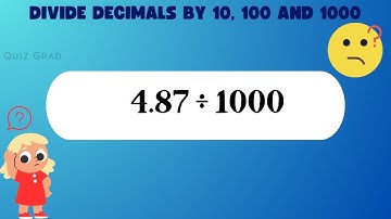 Divide Decimals by 10 100 and 1000 Part 1 | Math Speed Drills | Challenge Yourself Math Quiz
