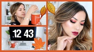 My Fall Inspired Makeup, Hair, Skincare + Redecorating My Beauty Room!