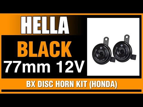  HELLA 011225891 Black 77mm 12V BX Disc Horn Kit (Honda)