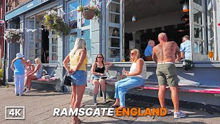 England Coastal Town 🇬🇧 | Summer in Ramsgate 2025 | Beach, Royal Harbour & High Street Walk | 4K HDR