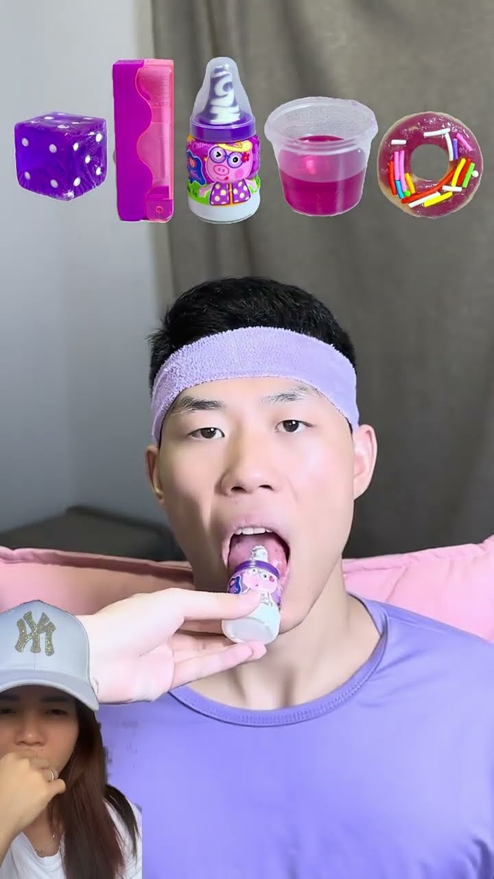 PERMEN SERBA UNGU ⁉️BENTUK DOT DONAT DADU MAU ??#shorts #trending #trendingshorts